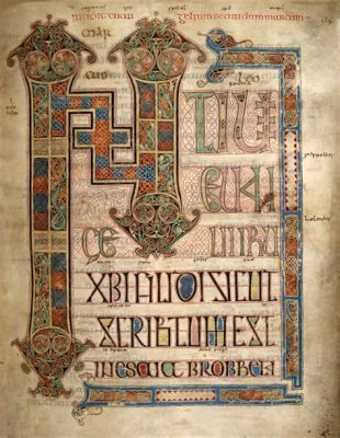 The Lindisfarne Gospels: Un Tesoro de Tinta y Oro, Reflejos de Fe en la Oscuridad